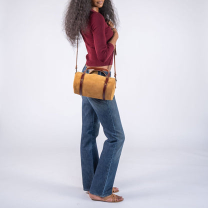 JANE LEATHER CROSSBODY - DESERT SUEDE