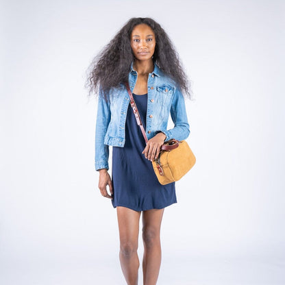 HOFFMAN LEATHER CROSSBODY BAG - MINI - DESERT SUEDE