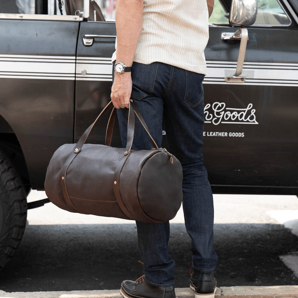 WILLIAM LEATHER WEEKENDER DUFFLE BAG