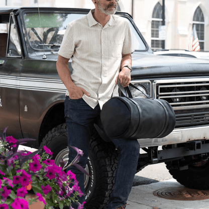 WILLIAM LEATHER WEEKENDER DUFFLE BAG