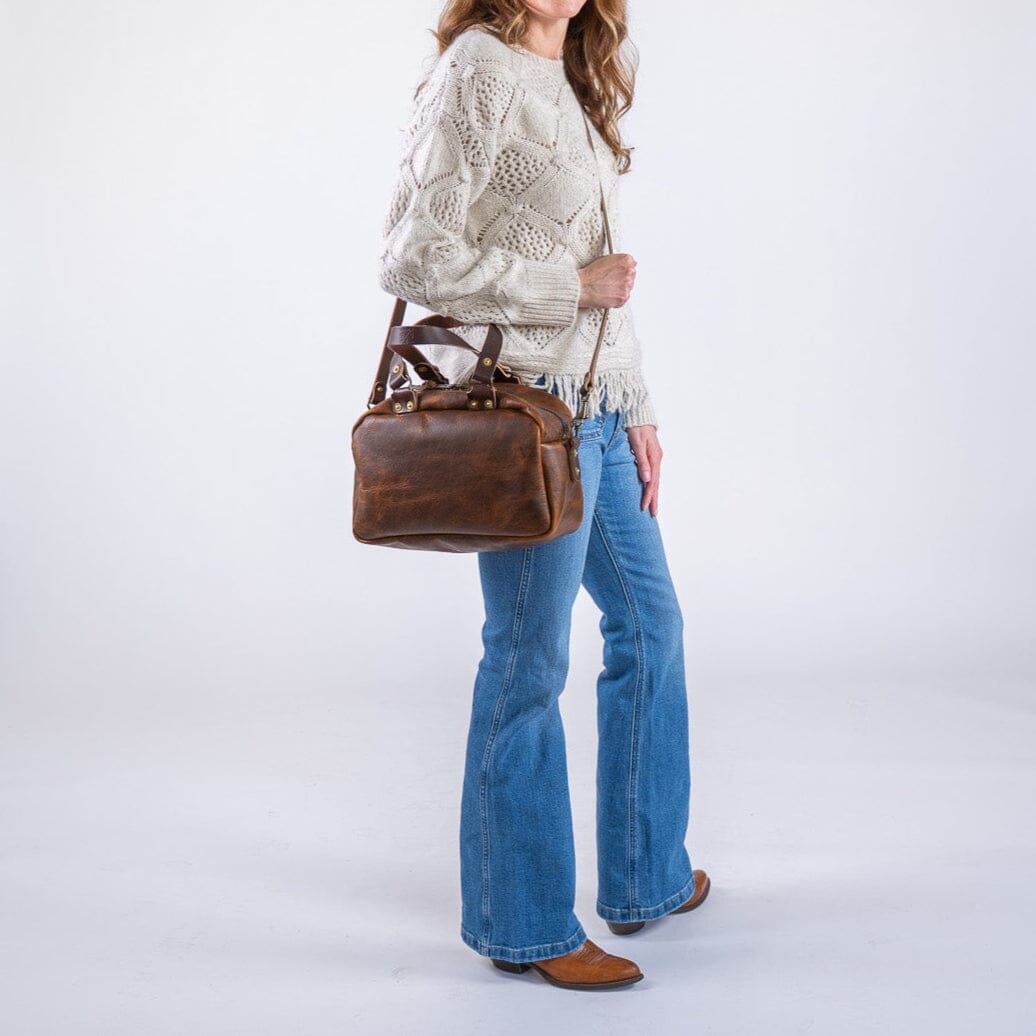 HOFFMAN LEATHER CROSSBODY BAG - HICKORY BISON - IN STOCK