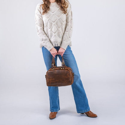 HOFFMAN LEATHER CROSSBODY BAG - HICKORY BISON - IN STOCK