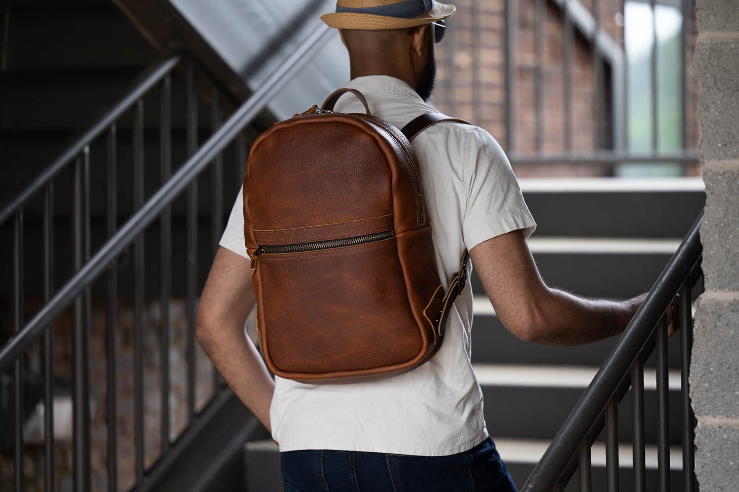 CLASSIC ZIPPERED LEATHER BACKPACK – Go Forth Goods ®
