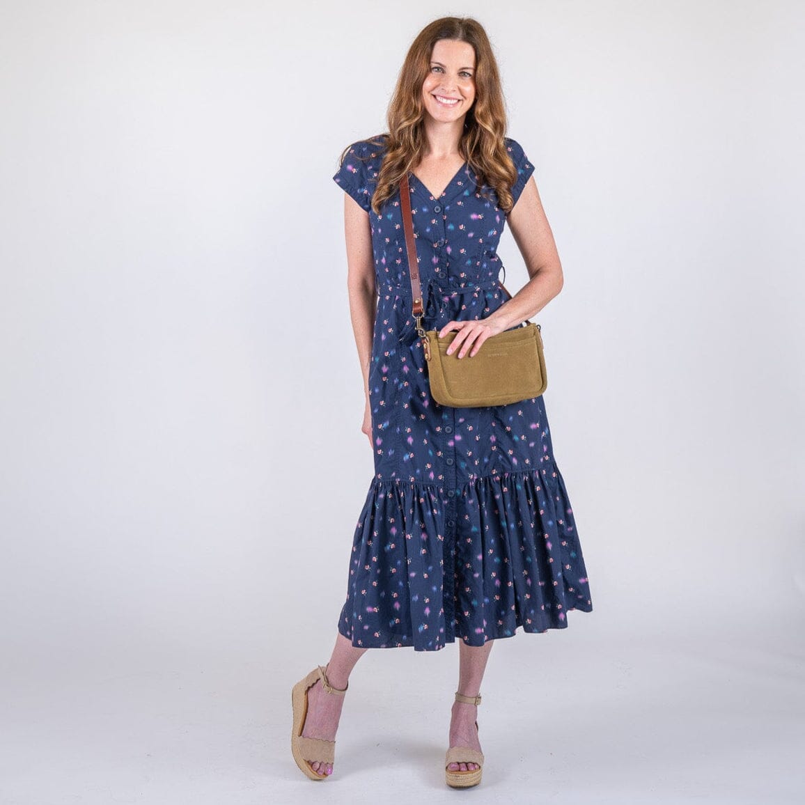 RENNIE LEATHER SHOULDER BAG - PISTACHIO SUEDE - IN STOCK