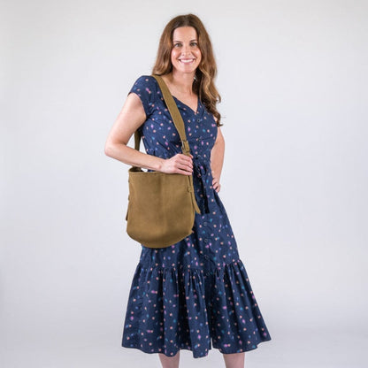 JULIANNE LEATHER HOBO BAG - SMALL