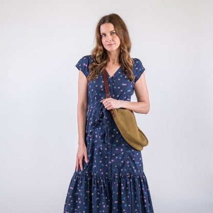 CELESTE LEATHER HOBO BAG - PISTACHIO SUEDE