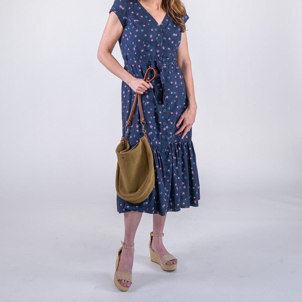 CELESTE LEATHER HOBO BAG - PISTACHIO SUEDE