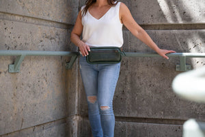 LEATHER FANNY PACK / LEATHER WAIST BAG - DELUXE - FOREST GREEN (RTS)