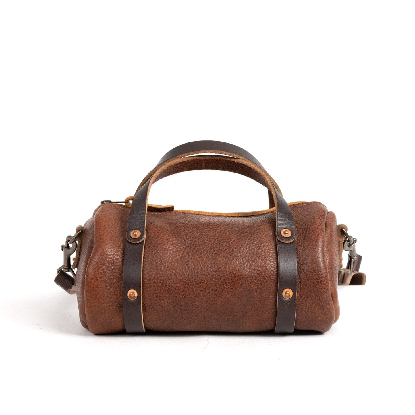 JANE LEATHER CROSSBODY - SMALL - SADDLE - COPPER RIVETS - IN STOCK