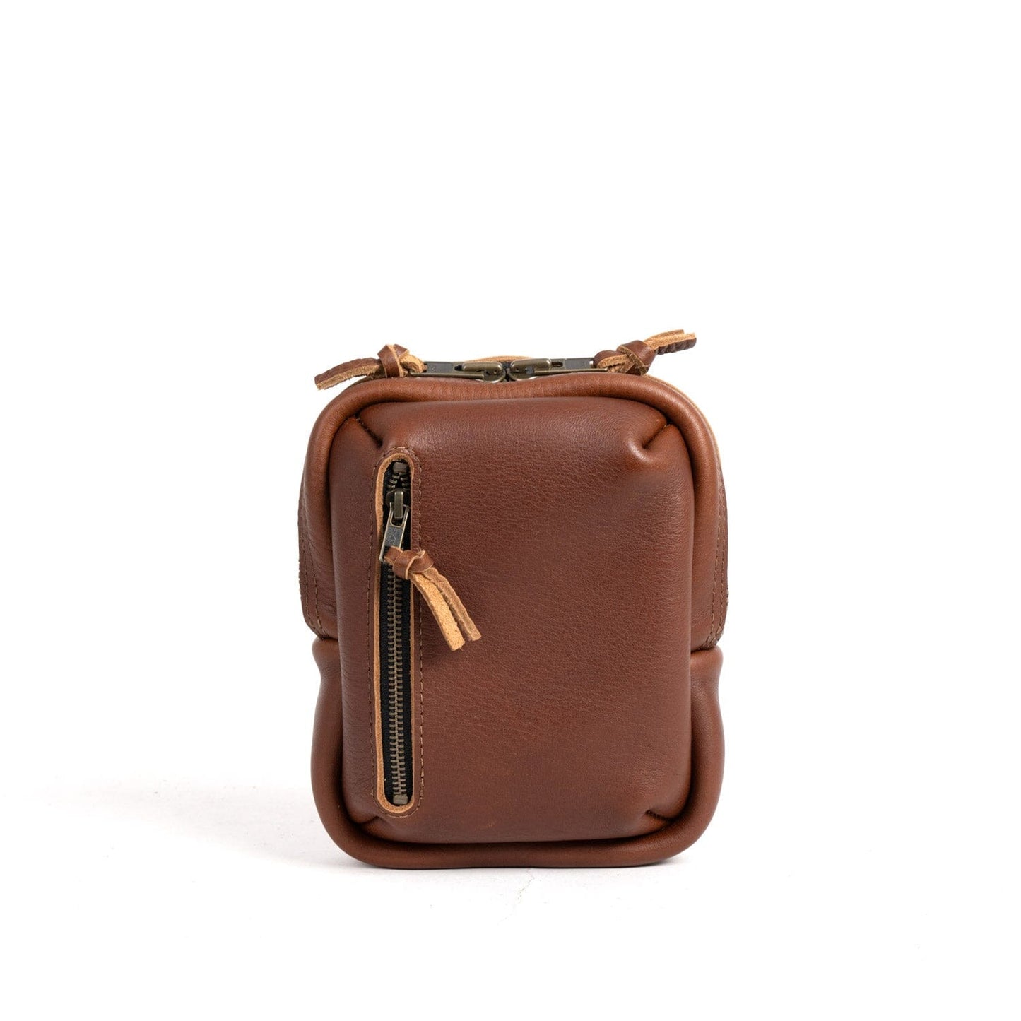 LEATHER SLING BAG - SMALL - SADDLE - IN STOCK