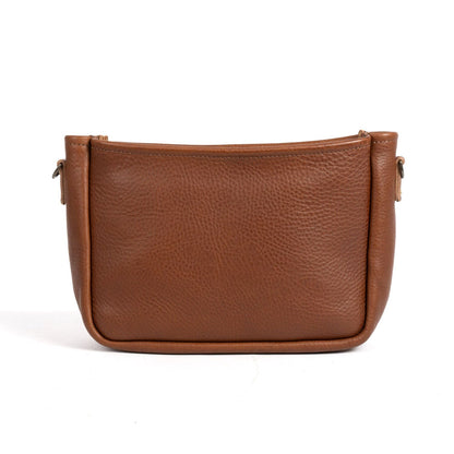 RENNIE LEATHER SHOULDER BAG - MEDIUM - SADDLE - IN STOCK