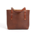 AVERY LEATHER TOTE BAG - MEDIUM  - SADDLE - IN STOCK
