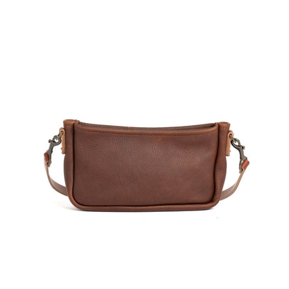 RENNIE LEATHER SHOULDER BAG - DARK SADDLE - IN STOCK