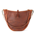 CELESTE LEATHER HOBO BAG - MEDIUM - FUCHSIA