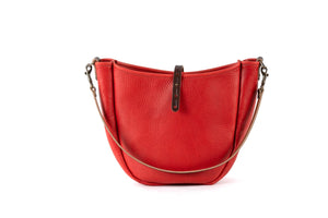 Celeste Leather Hobo Bag - Medium - Crimson