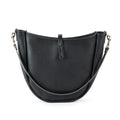 CELESTE LEATHER HOBO BAG - MEDIUM - BLACK