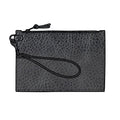 FELICITY ZIPPERED CLUTCH WITH WRISTLET LARGE - RAVEN
