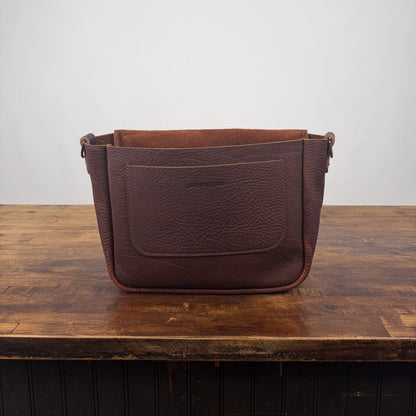 KINDLE LEATHER SATCHEL - DARK SADDLE - IN STOCK