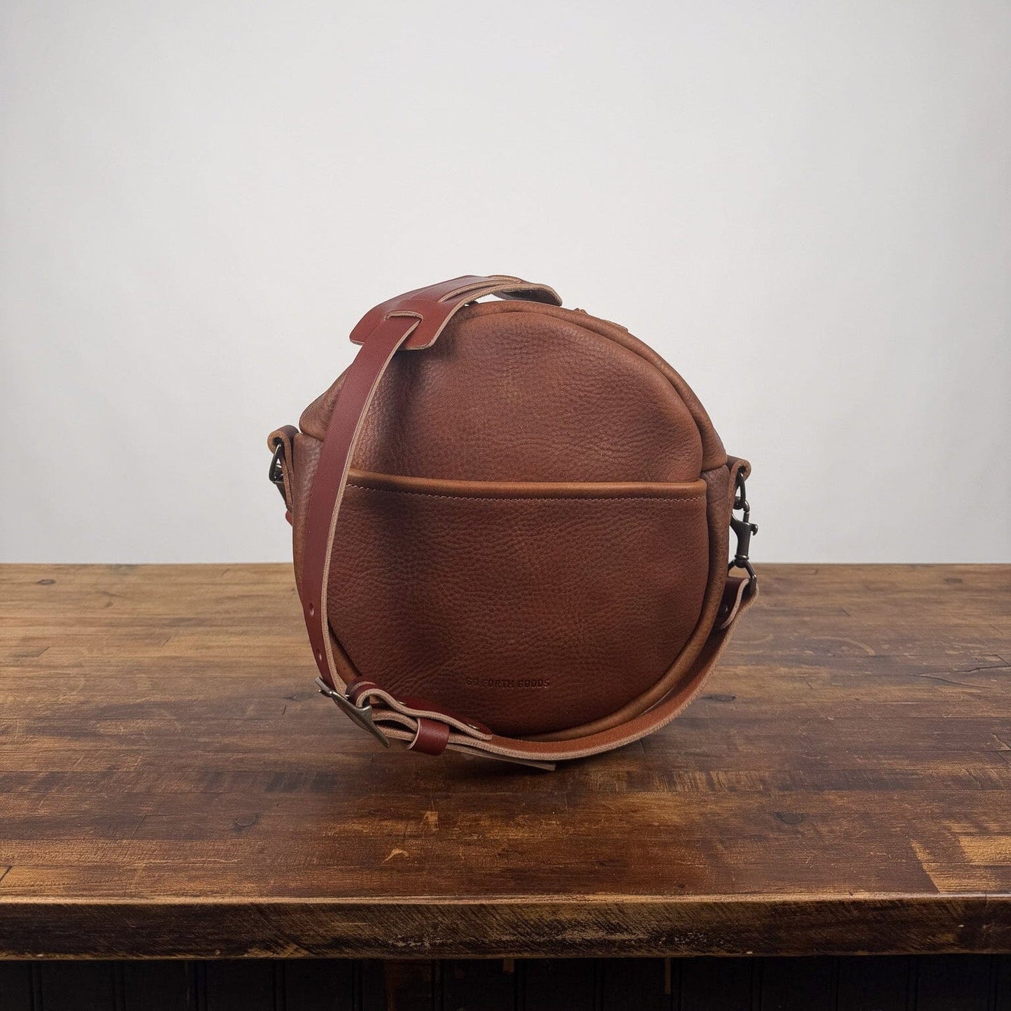 MAPLE CIRCLE CROSSBODY BAG - LARGE - SADDLE - FIRST BAG MADE - IN STOCK