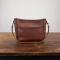 RENNIE LEATHER SHOULDER BAG - LARGE - SADDLE - IN STOCK