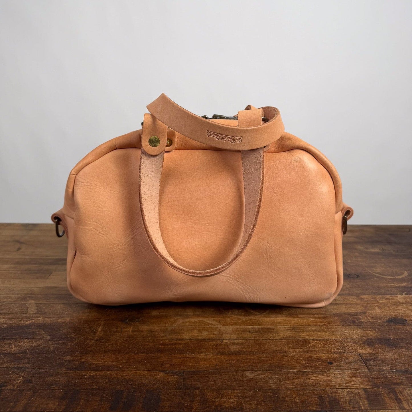 HOFFMAN LEATHER CROSSBODY BAG - NATURAL VEG TAN - NEARLY PERFECT - IN STOCK