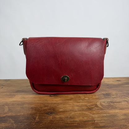 KINDLE LEATHER SATCHEL - SMALL - OXBLOOD - NEARLY PERFECT - IN STOCK