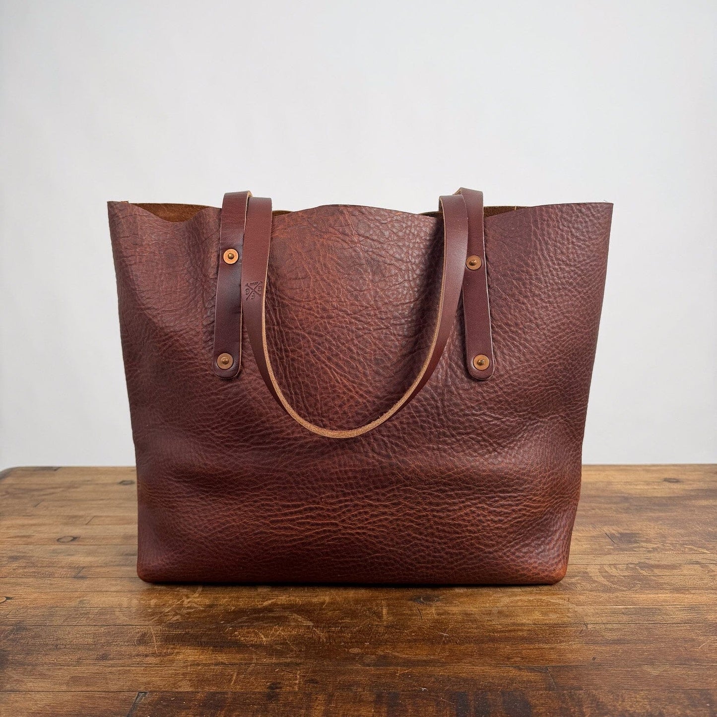 AVERY LEATHER TOTE BAG - MEDIUM  - SADDLE - NEARLY PERFECT - IN STOCK
