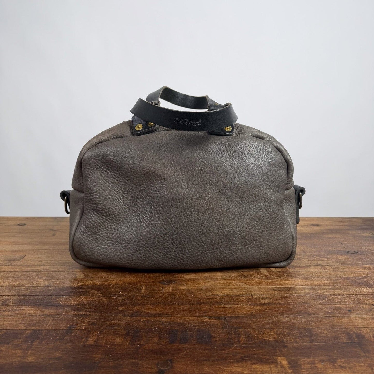 HOFFMAN LEATHER CROSSBODY BAG - LEAD GRAY - NEARLY PERFECT - IN STOCK