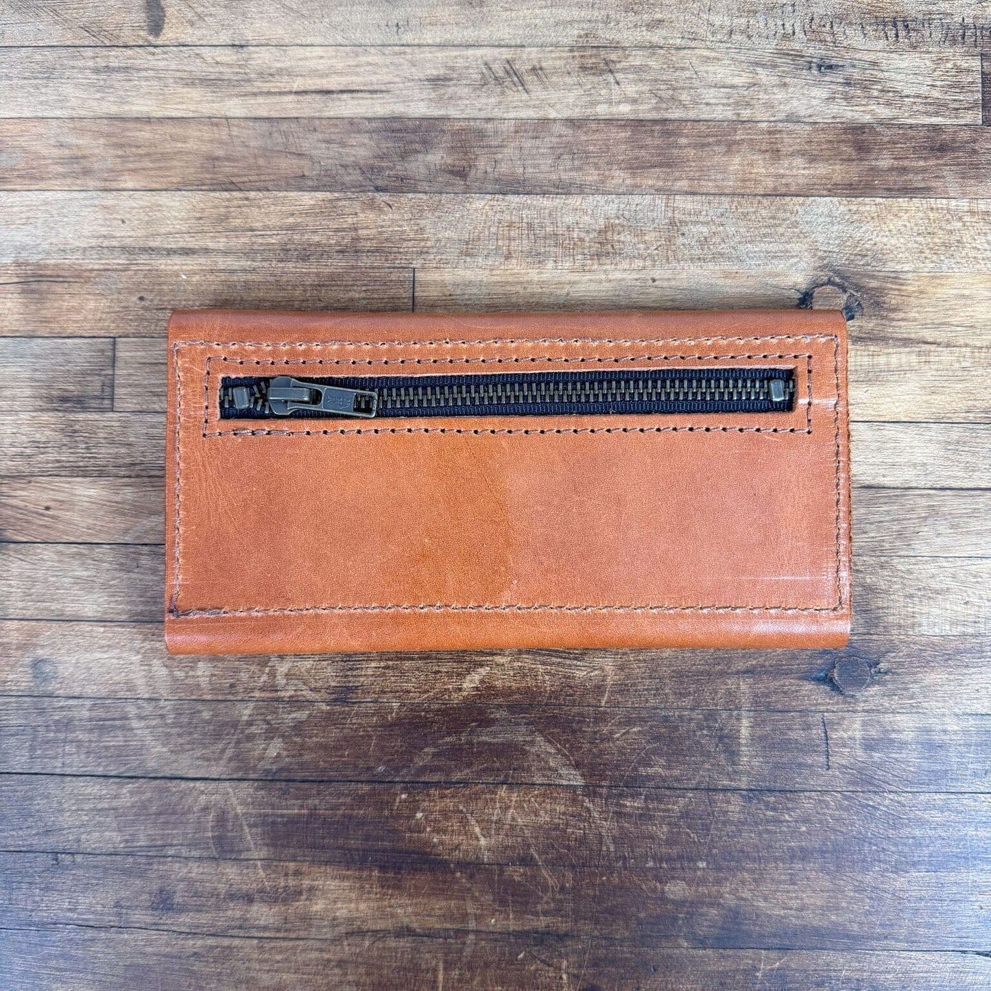 MARIE LEATHER WALLET -  CARAMEL #2 - NEARLY PERFECT - IN STOCK
