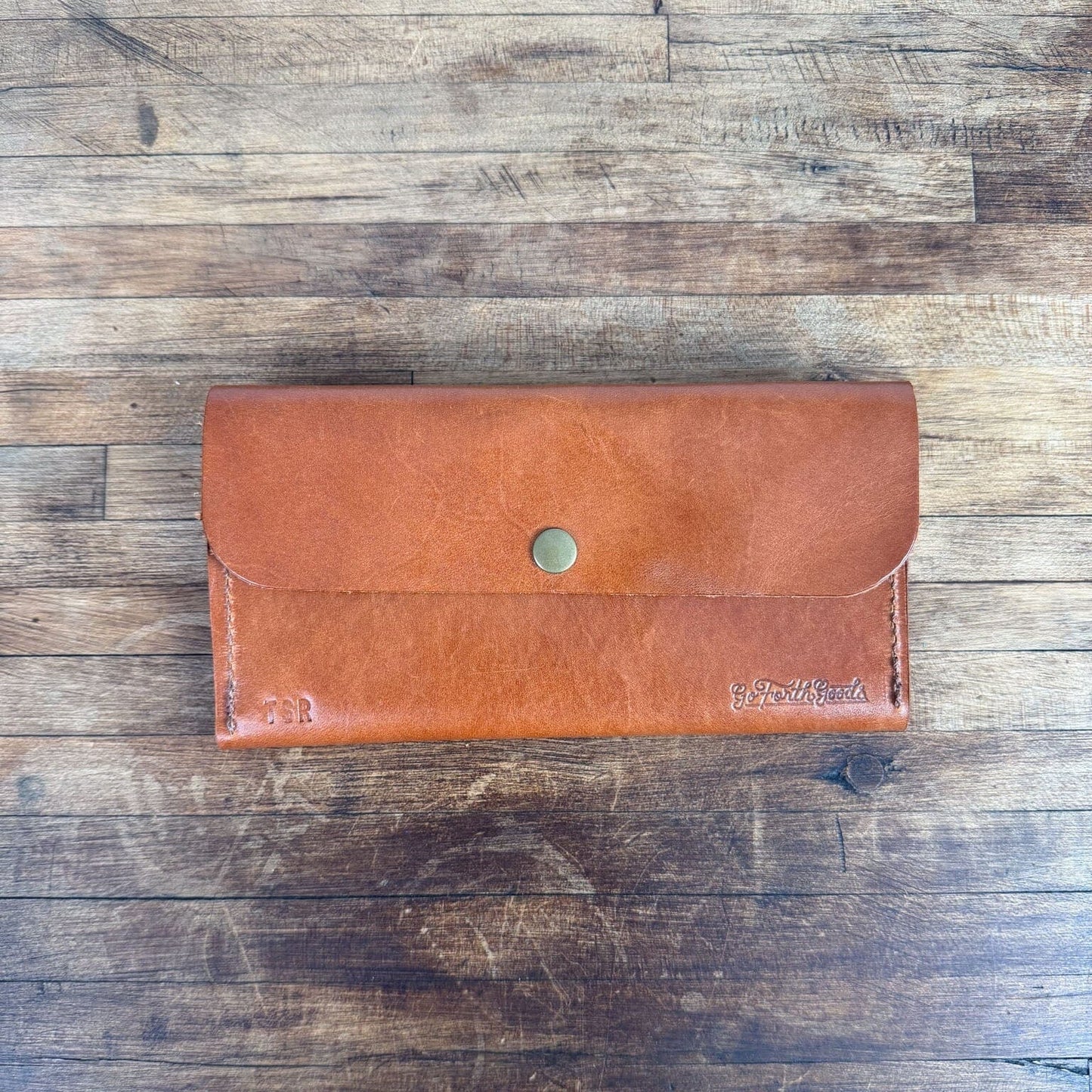 MARIE LEATHER WALLET -  CARAMEL #2 - NEARLY PERFECT - IN STOCK