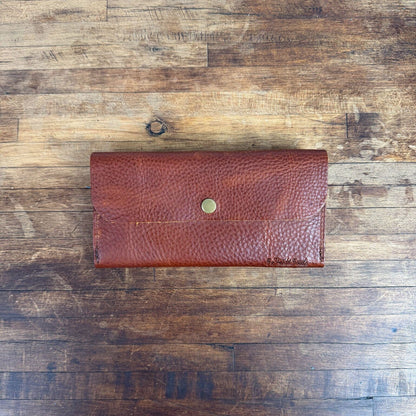 MARIE LEATHER WALLET - SADDLE - NEARLY PERFECT - IN STOCK