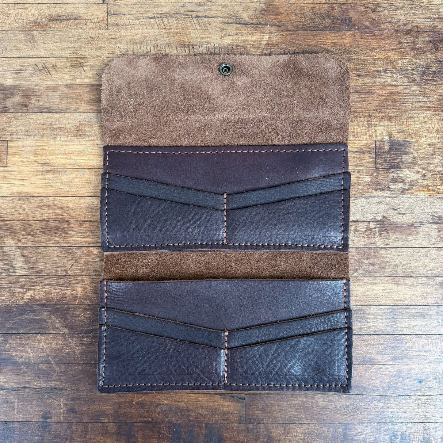 MARIE LEATHER WALLET - MOCHA #2 - NEARLY PERFECT - IN STOCK