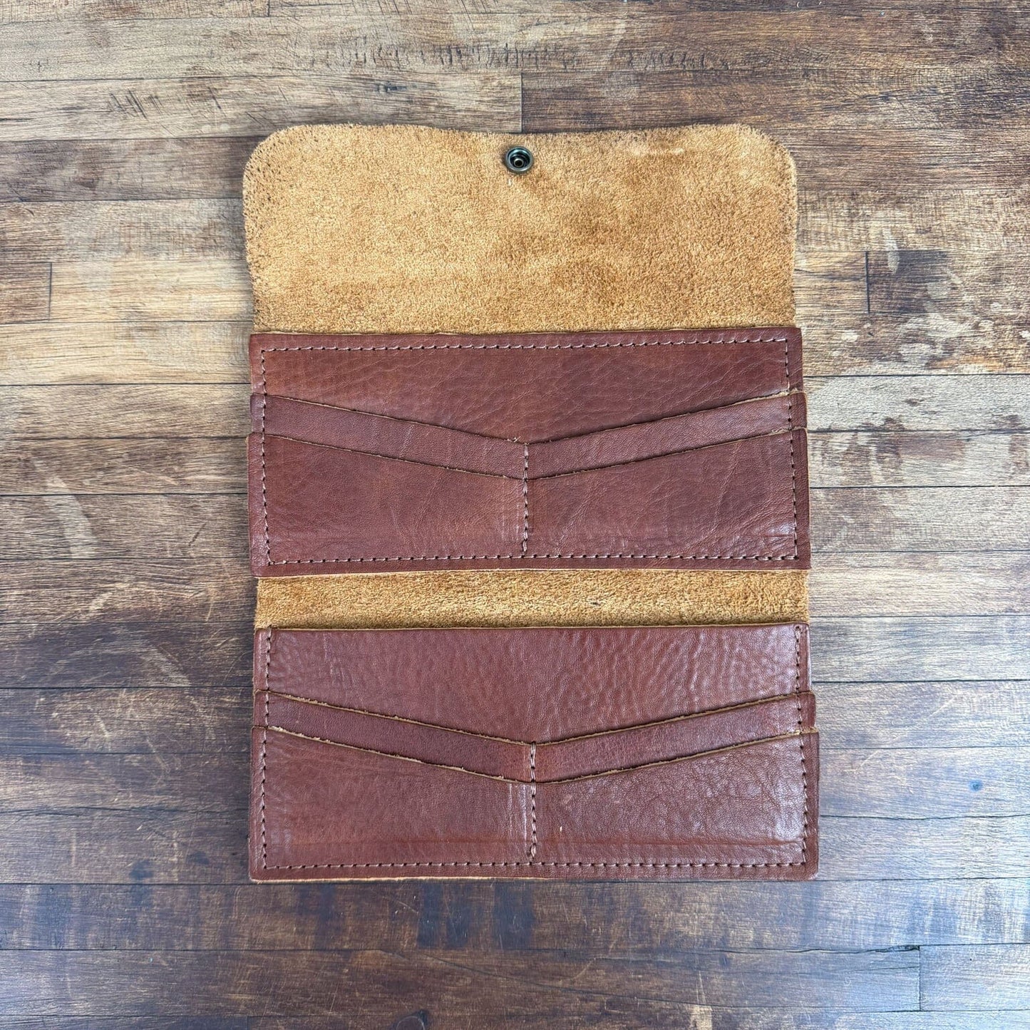 MARIE LEATHER WALLET - SADDLE #2 - NEARLY PERFECT - IN STOCK