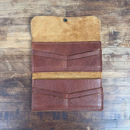 MARIE LEATHER WALLET - SADDLE #2 - NEARLY PERFECT - IN STOCK