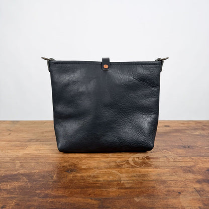 AVERY CROSSBODY - MINI - BLACK BISON - ZIPPER - BUTTON STUD - IN STOCK