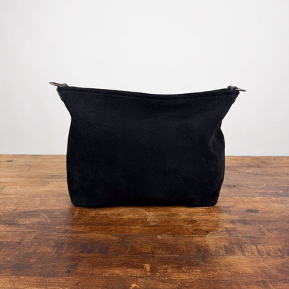 AVERY CROSSBODY - SMALL - BLACK SUEDE - ZIPPER - IN STOCK