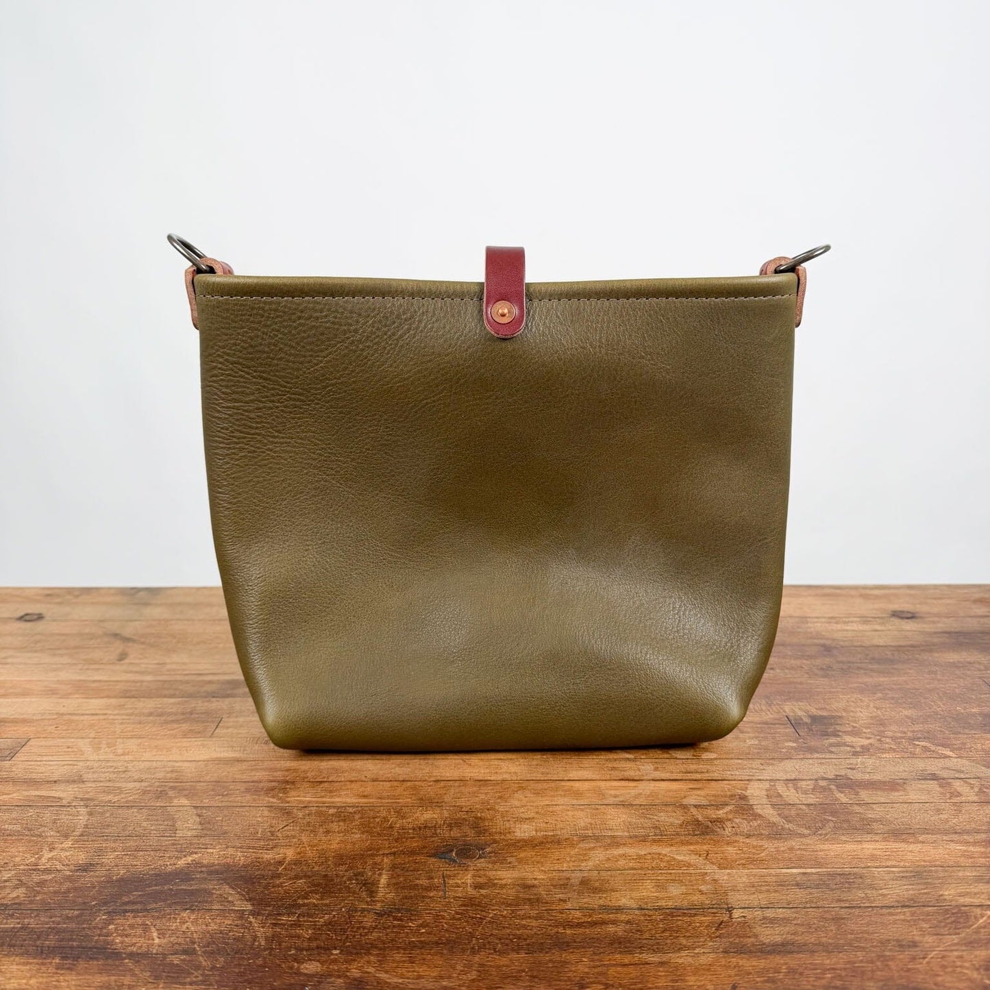 AVERY CROSSBODY - MINI - OLIVE - BUTTON STUD - LARGE FRONT POCKET - IN STOCK