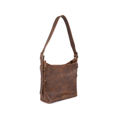 JULIANNE LEATHER HOBO BAG - SMALL