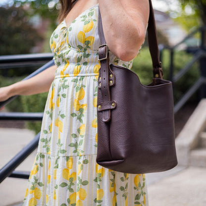 JULIANNE LEATHER HOBO BAG - SMALL