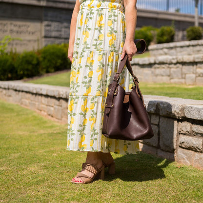 JULIANNE LEATHER HOBO BAG - SMALL