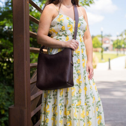 JULIANNE LEATHER HOBO BAG - SMALL