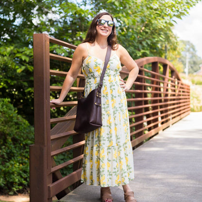 JULIANNE LEATHER HOBO BAG - SMALL