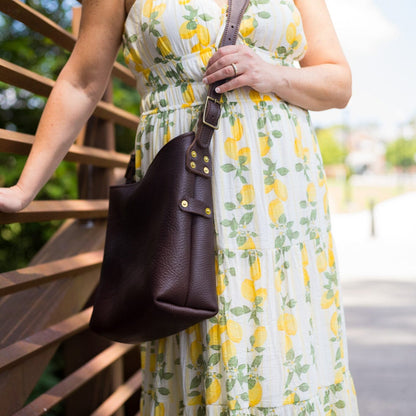 JULIANNE LEATHER HOBO BAG - SMALL