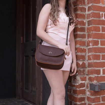 VIVIAN SATCHEL LEATHER CROSSBODY - TAN