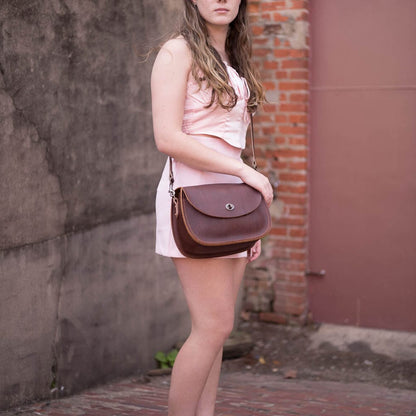 VIVIAN SATCHEL LEATHER CROSSBODY - OLIVE