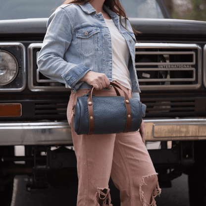 JANE LEATHER CROSSBODY - SMALL - SMOKEY BLUE