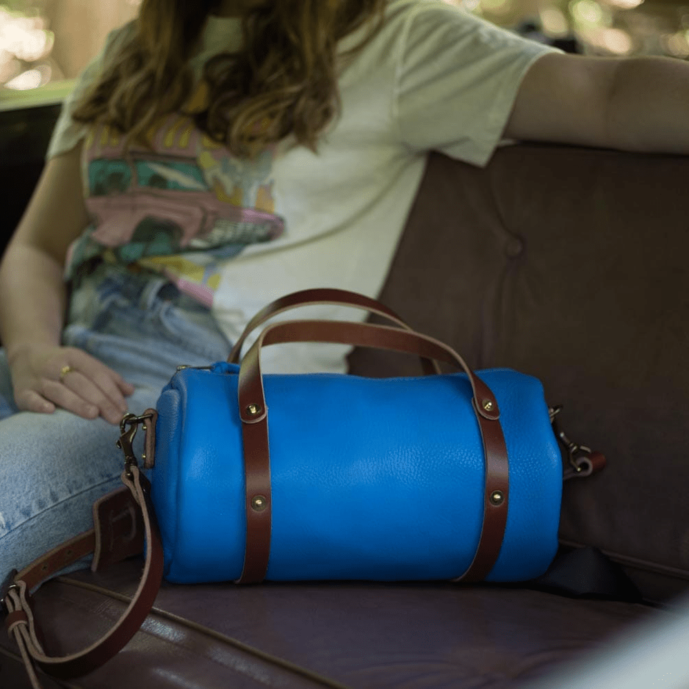 JANE LEATHER CROSSBODY - OCEAN BLUE