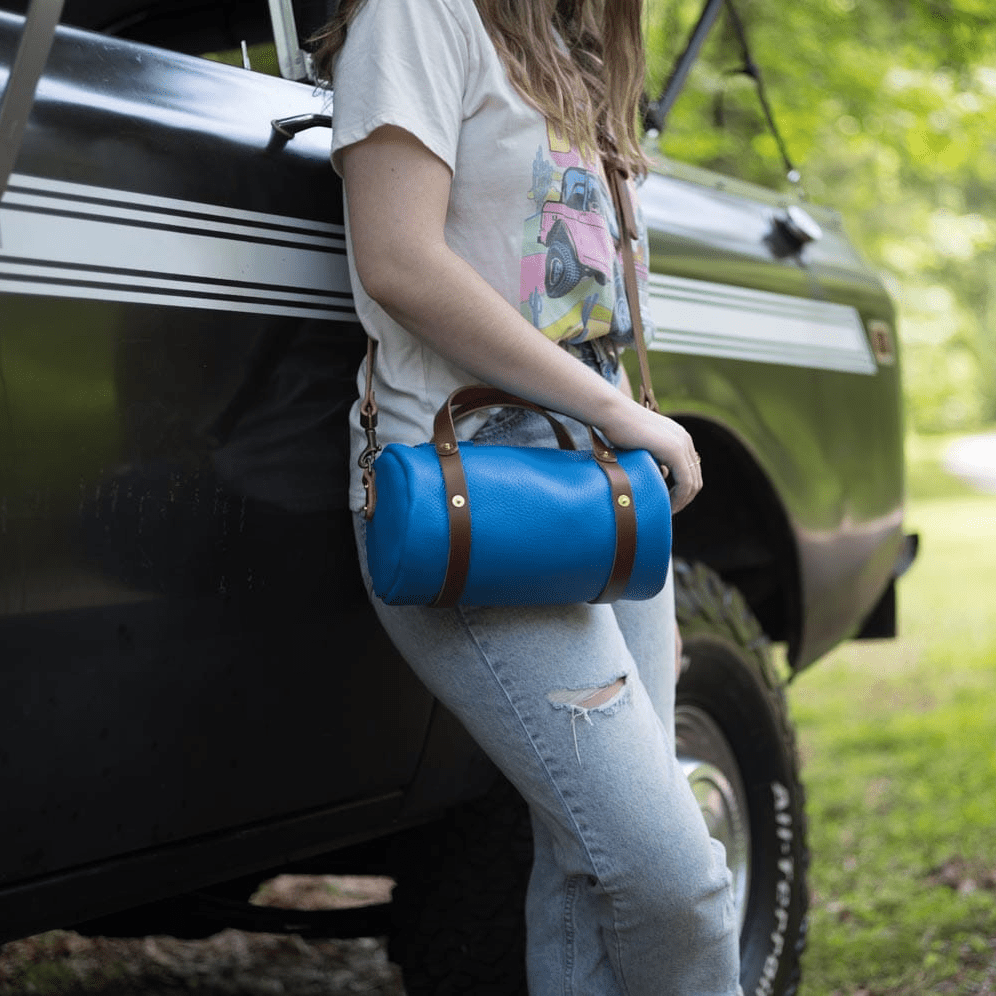 JANE LEATHER CROSSBODY - SMALL - OCEAN BLUE
