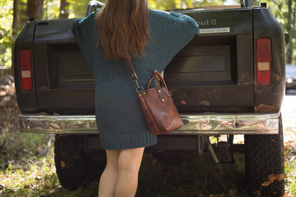 AVERY LEATHER TOTE BAG - MINI CROSSBODY - WHISKY BISON