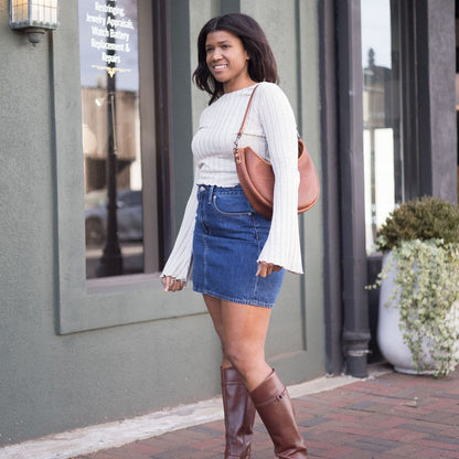 NOLA LEATHER CRESCENT BAG - MEDIUM